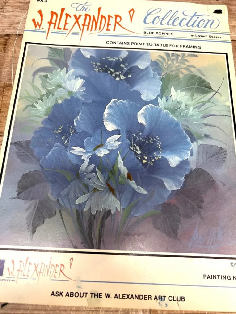 The W. Alexander Collection Blue Poppies Art Instruction Booklet Lowell Speers